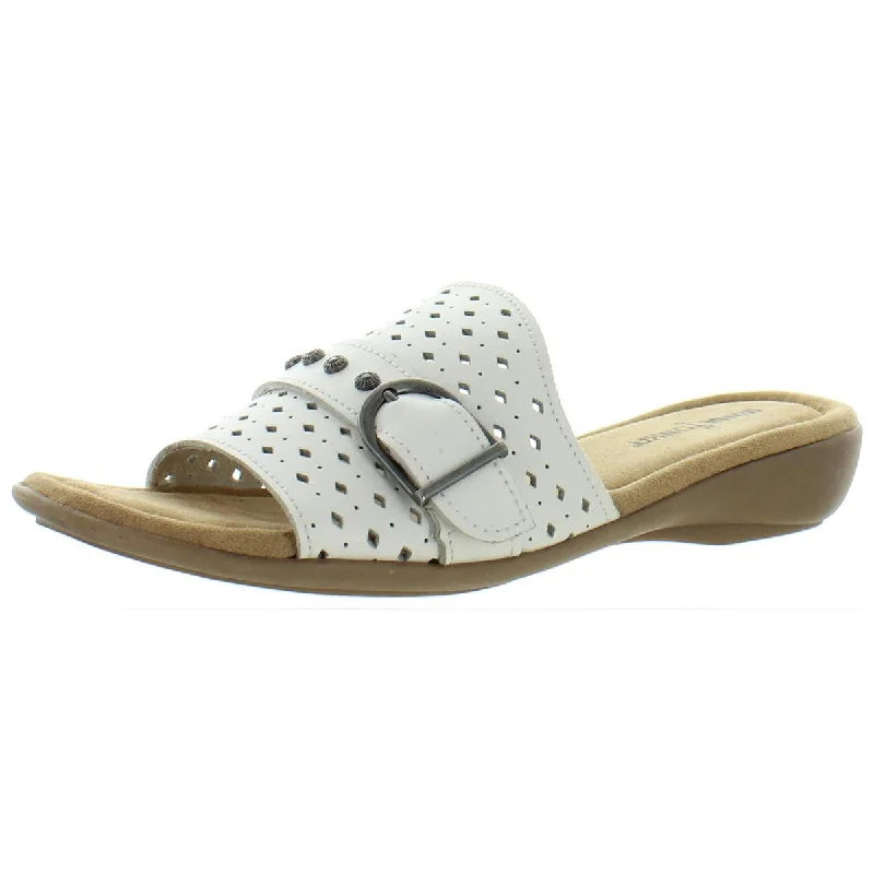 Minnetonka Womens Glynis Embellished Open Toe Slide Sandals