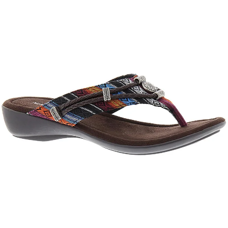 Minnetonka Womens Silverthorne Flats Slides Thong Sandals