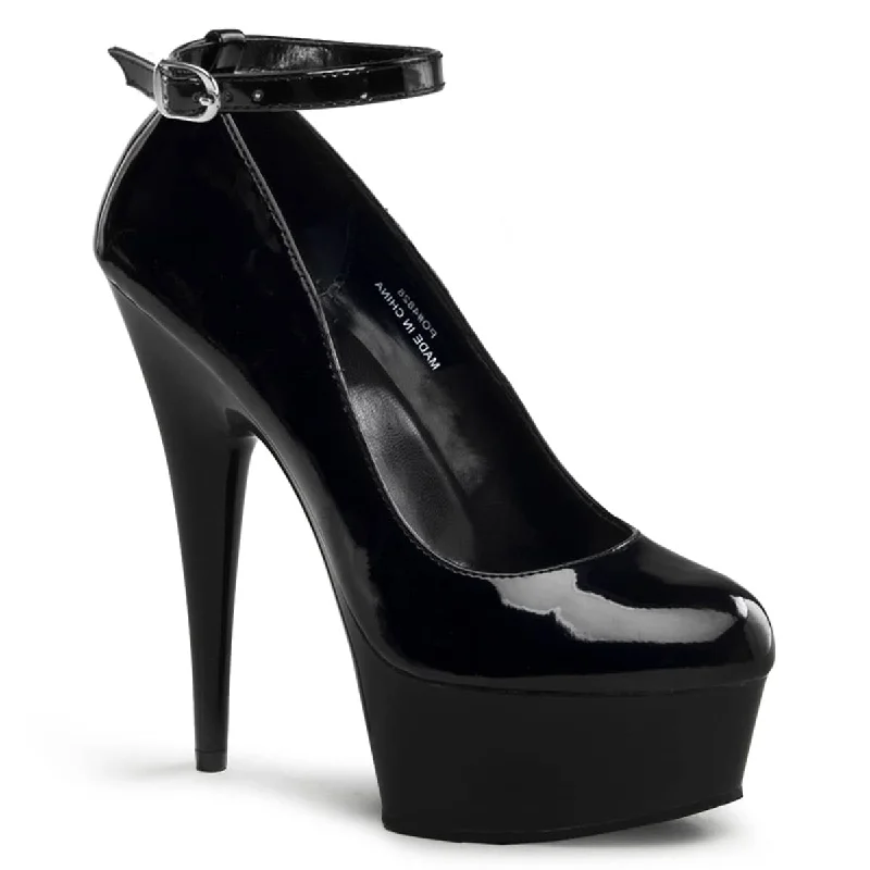 DELIGHT-686 Black Ankle Pumps High Heel