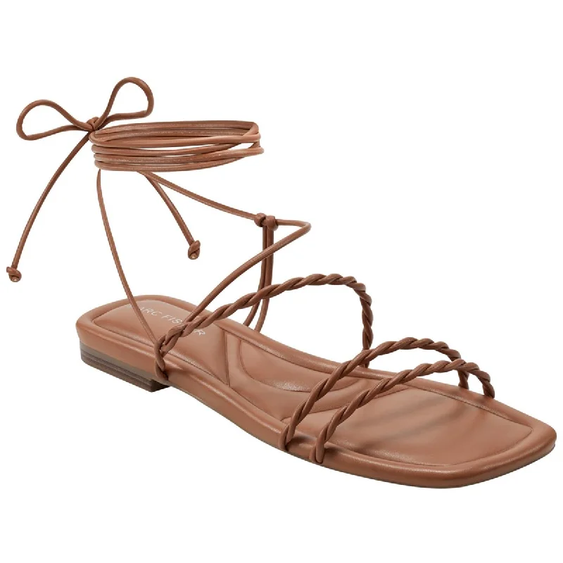 Marc Fisher Womens MFLakita Faux Leather Dressy Strappy Sandals