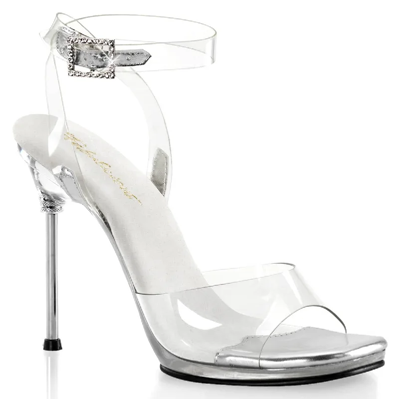 CHIC-06 Clear Metal Stiletto Heels