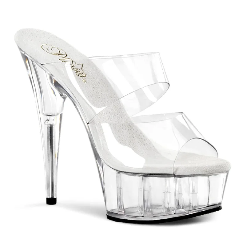 DELIGHT-602 Clear Peep Toe High Heel