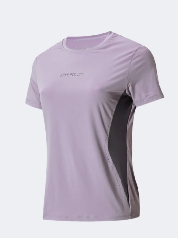 Erke Sports Women Training T-Shirt Pinky Purple