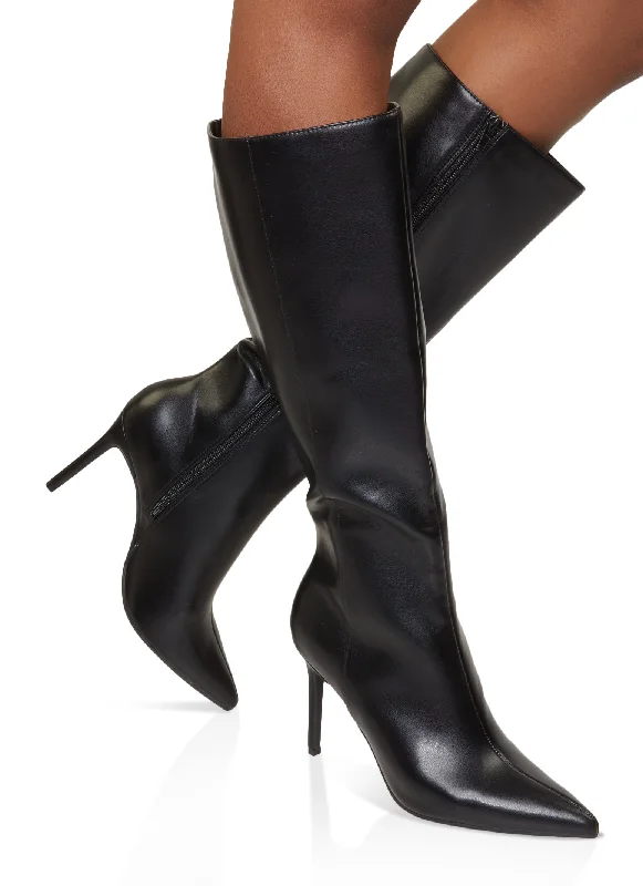 Pointed Toe Stiletto Tall Boots