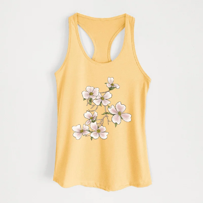 Flowering Dogwood - Cornus florida - Women's Racerback Tanktop