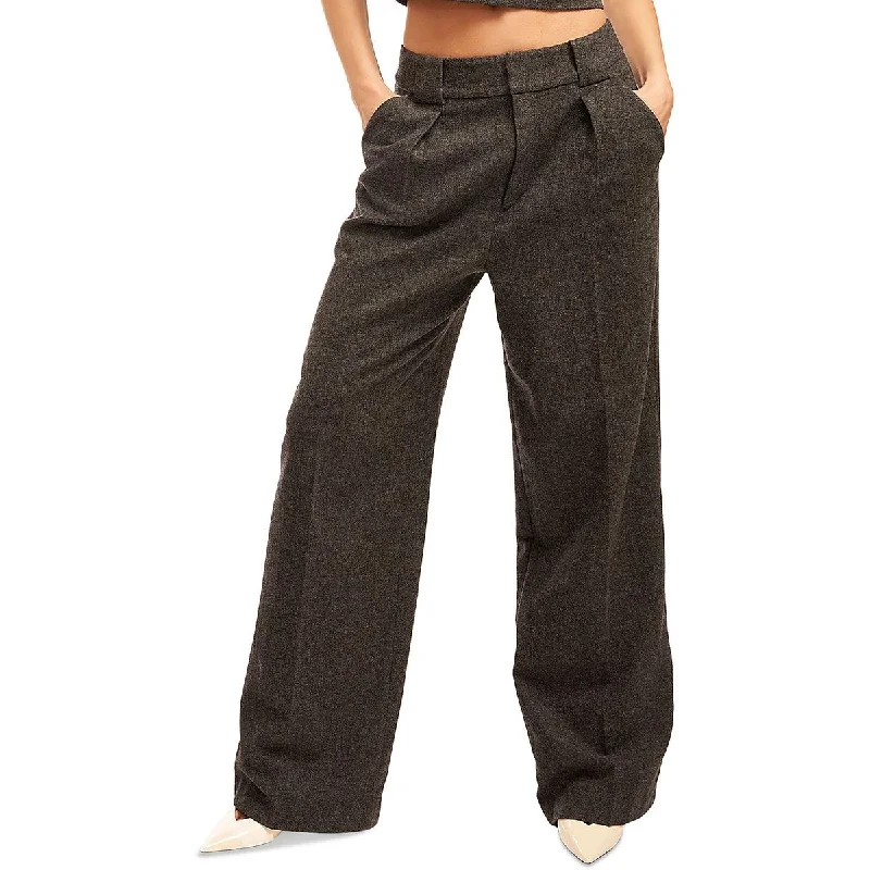 Equipment Femme Womens Owen Pleated Work Wear Wide Leg Pants