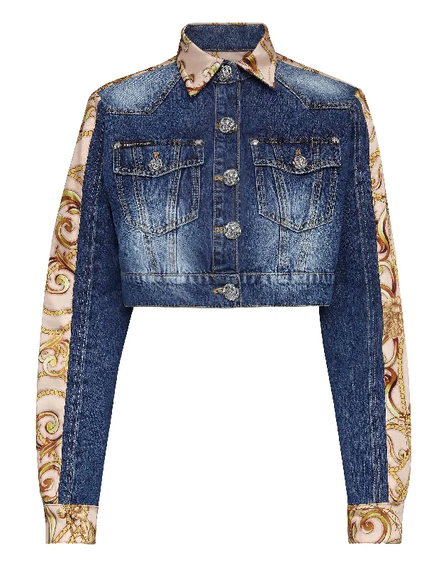 Denim Cropped Jacket New Baroque