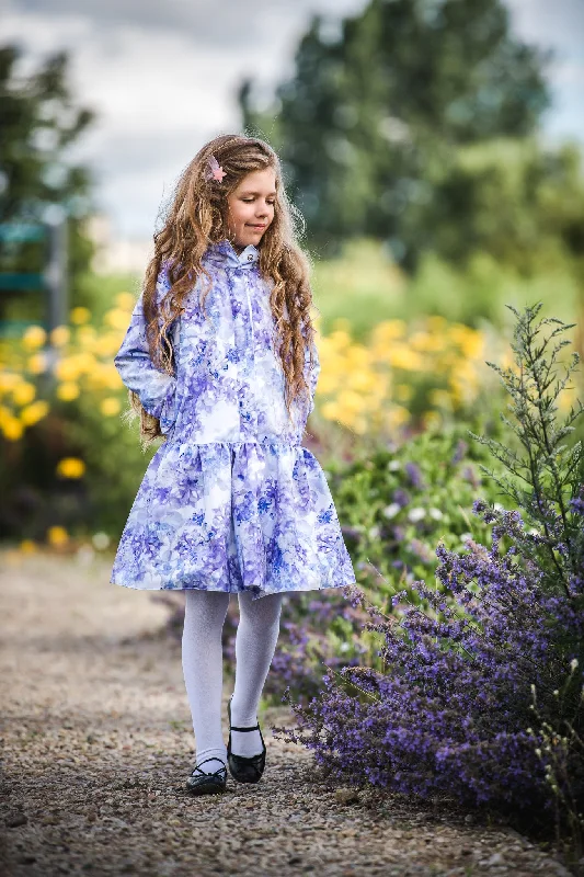 Light Blue Trapeze Coat for Girls | 'Inspiring Blue'