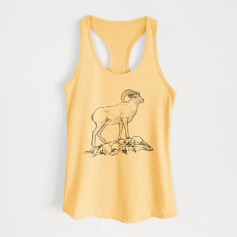 Bighorn Sheep Ram - Ovis canadensis - Women's Racerback Tanktop