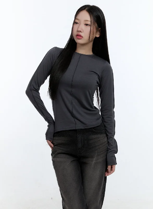 Round Neck Long Sleeve Tee CD420