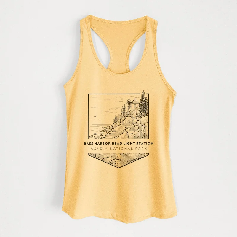 Bass Harbor Head Light Station - Acadia National Park - Women's Racerback Tanktop