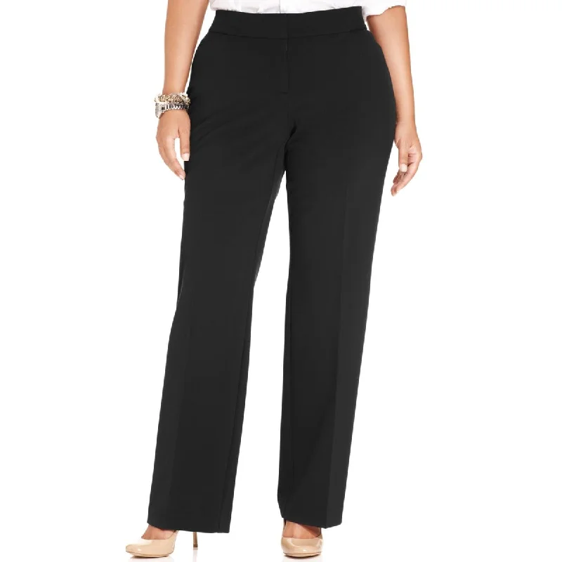 JM Collection Womens Plus Straight Leg Pants