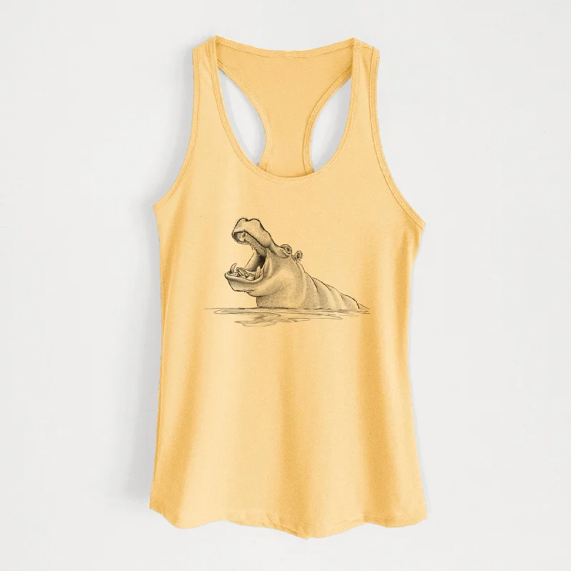 Hippo - Hippopotamus amphibius - Women's Racerback Tanktop