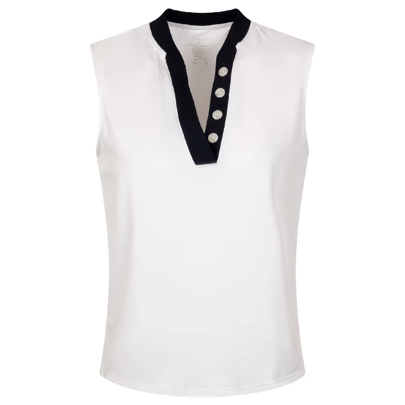 Womens Shelby Performance Tank Polo White/Blue Nights - 2025