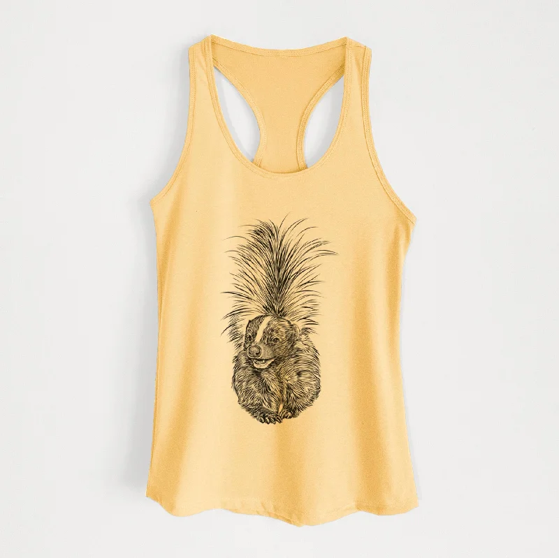 Striped Skunk - Mephitis mephitis - Women's Racerback Tanktop