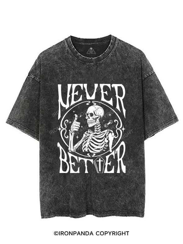 NEVER BETTER VINTAGE GYM SHIRT