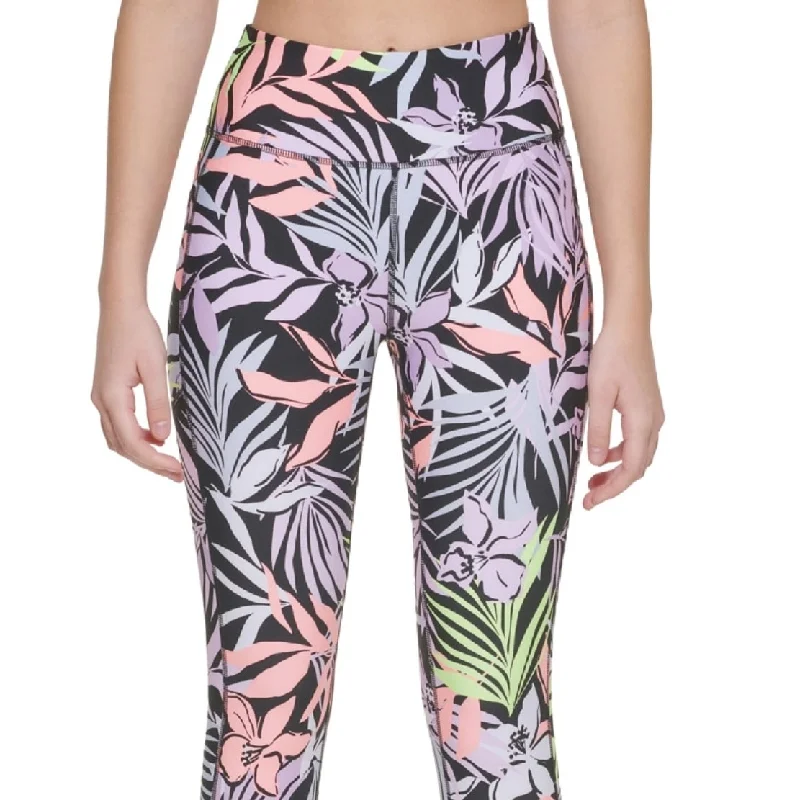 Dkny Women's Printed High Waist 7/8 Leggings Pink Size Small