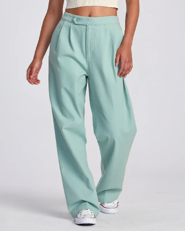 Hudson Wide Leg Pants - Green Haze