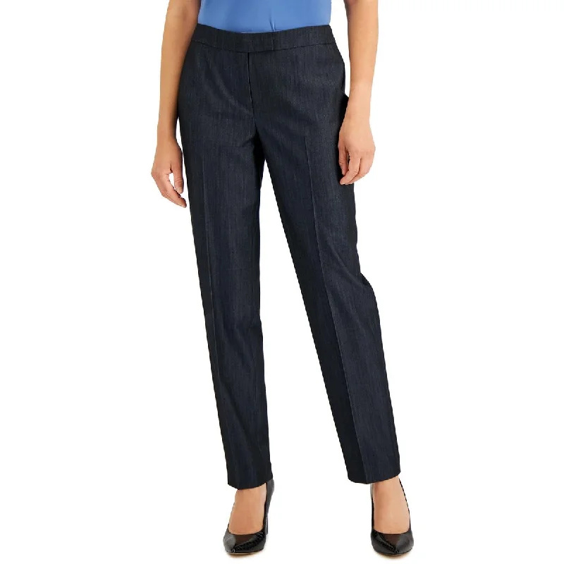 Womens Straight Leg Mid Rise Trouser Pants