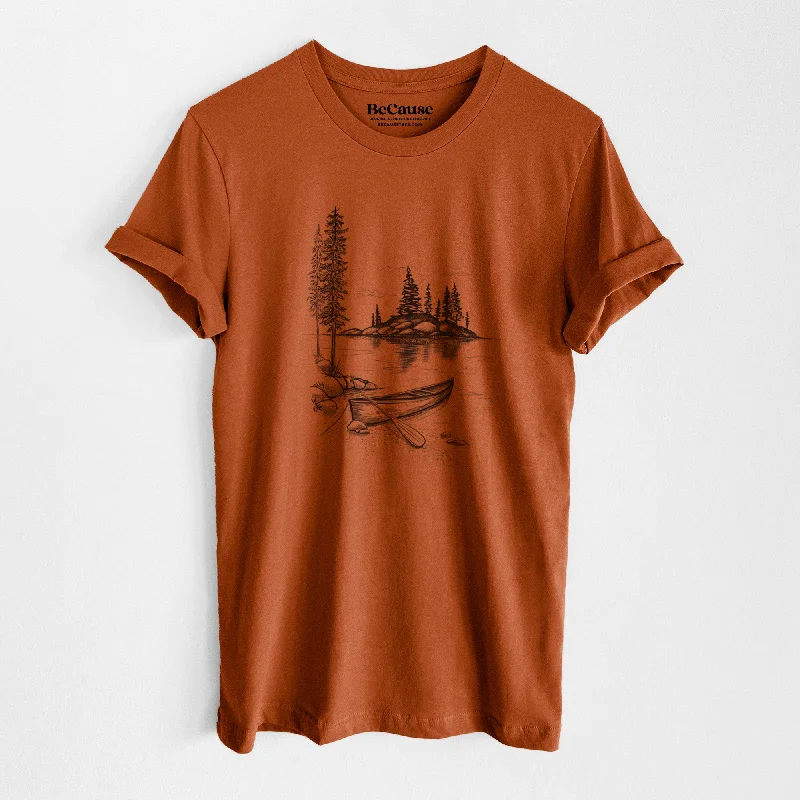 Lakeside Canoe - Lightweight 100% Cotton Unisex Crewneck