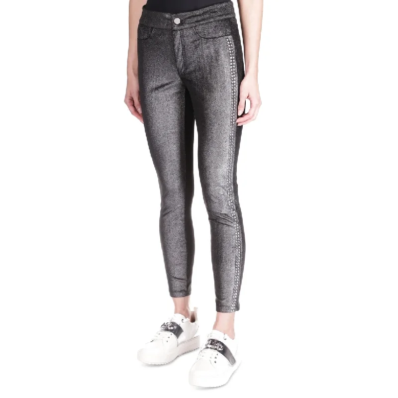 Michael Kors Women's Studded Velvet Leggings Gray