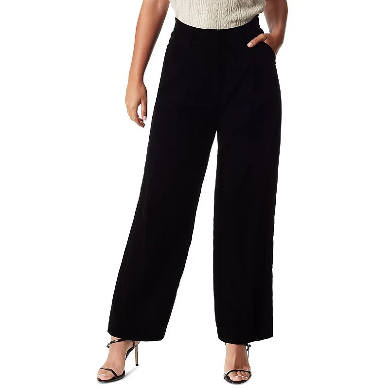 Sam Edelman Womens Velvet High Rise Wide Leg Pants