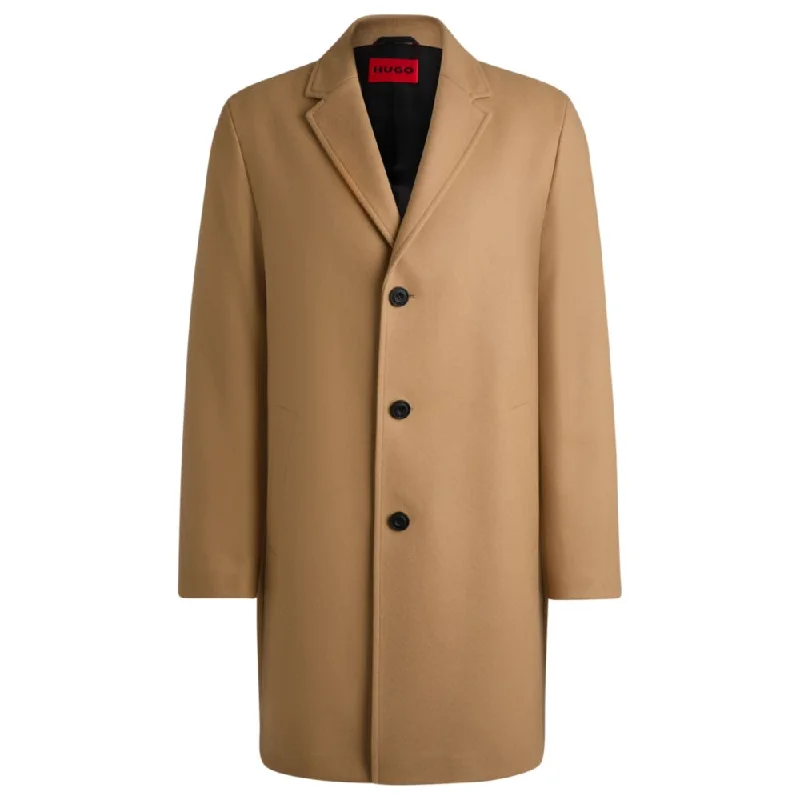 Regular-fit coat in wool