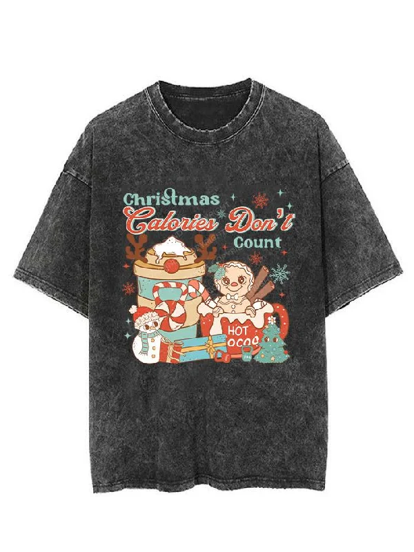 CHRISTMAS CALORIES DONT COUNT VINTAGE GYM SHIRT