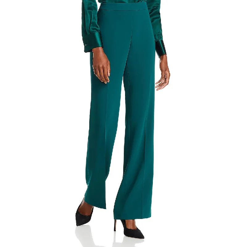 Lafayette 148 New York Womens High Rise Business Wide Leg Pants