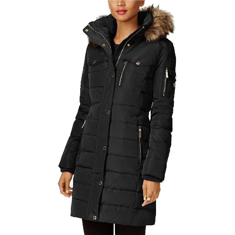 Michael Michael Kors Black Down Puffer Coat 3/4 Quilted