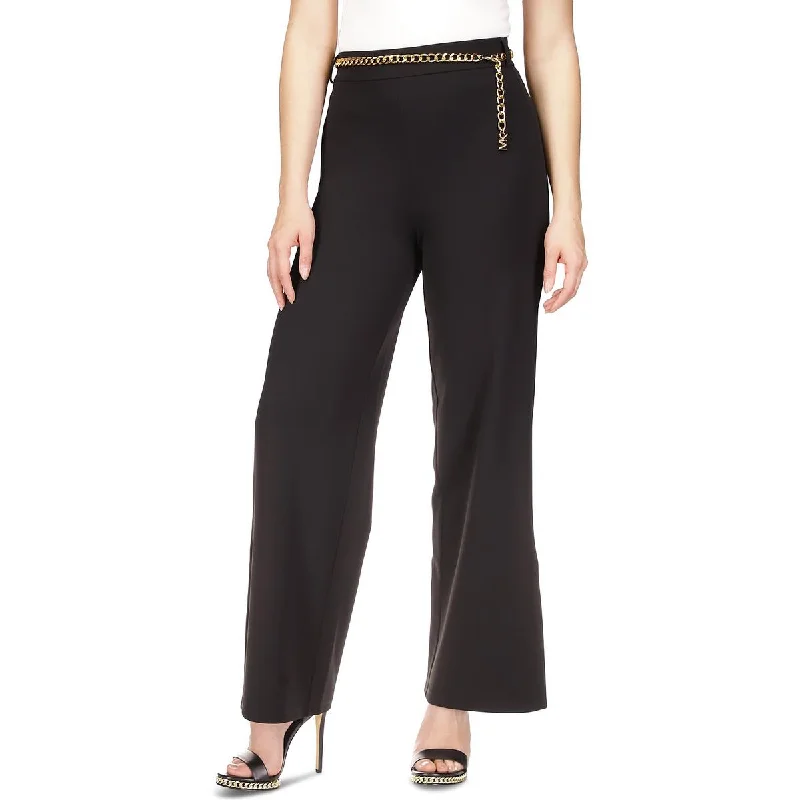 MICHAEL Michael Kors Womens Crepe Dressy Wide Leg Pants