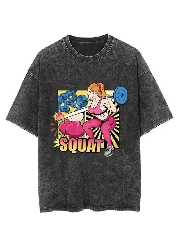 I SQUAT VINTAGE GYM SHIRT