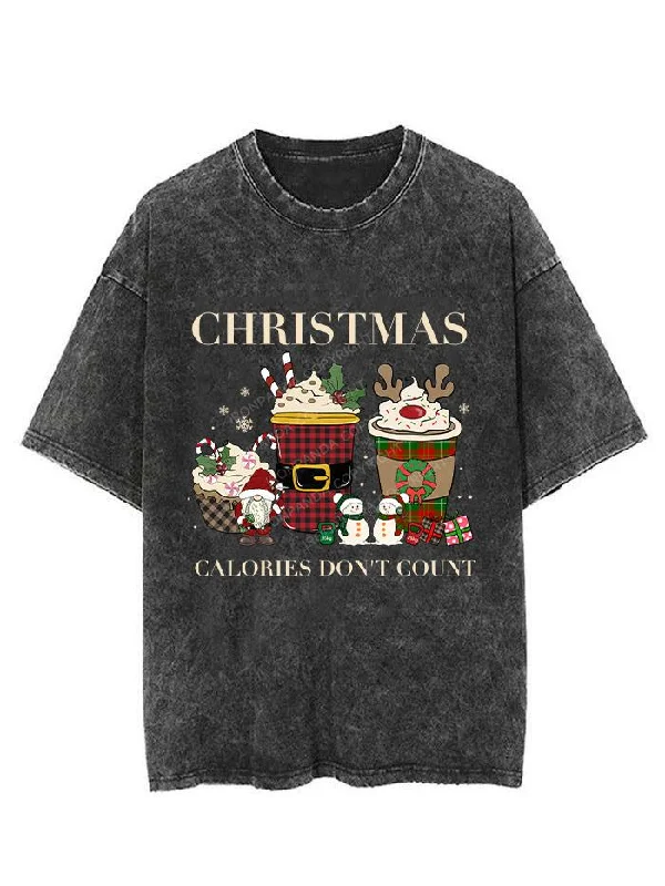 CHRISTMAS CALORIES DON'T COUNT VINTAGE GYM SHIRT