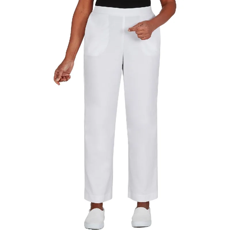 Alfred Dunner Womens Plus Traditional Fit Comfort Waist Straight Leg Pants