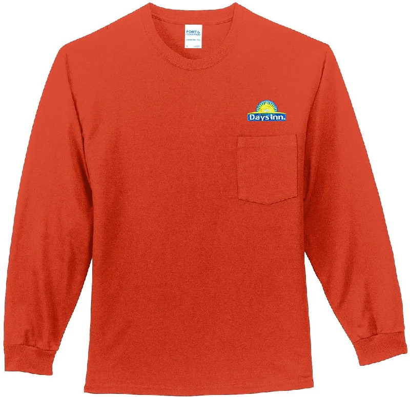 Port & Company Long Sleeve T-Shirt with Pocket