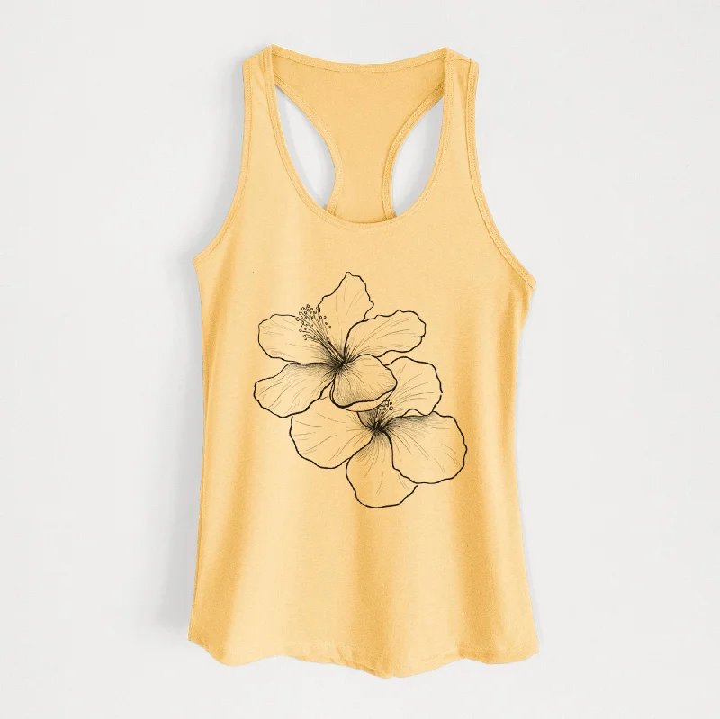 Hibiscus Flowers - Women's Racerback Tanktop