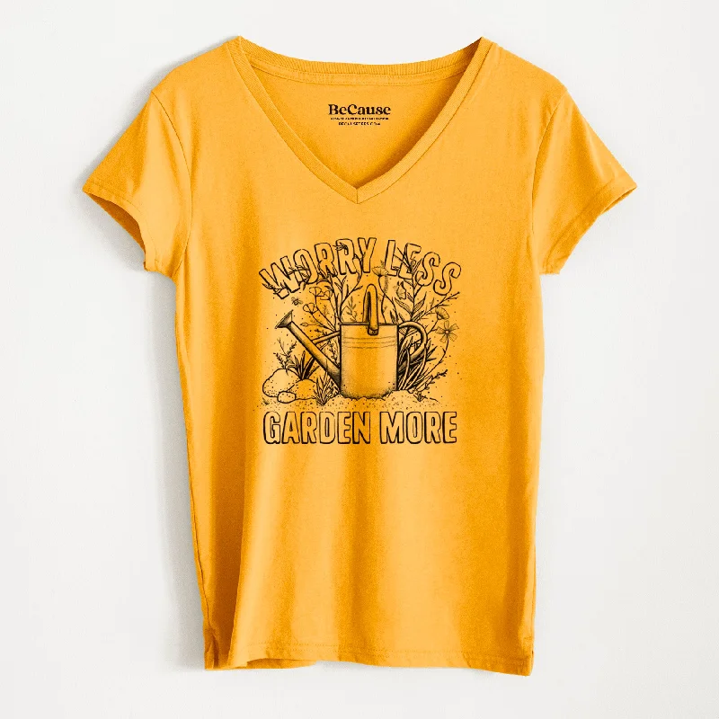 Worry Less — Garden More - Women's 100% Recycled V-neck