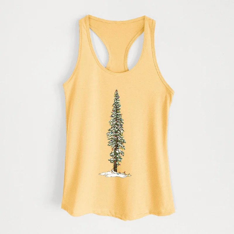 Christmas Redwood Tree - Women's Racerback Tanktop