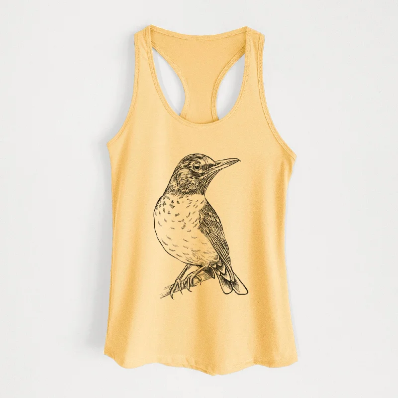 American Robin - Turdus migratorius - Women's Racerback Tanktop