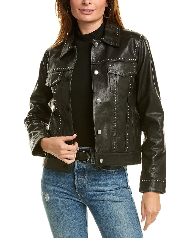 The Kooples Studded Leather Jacket