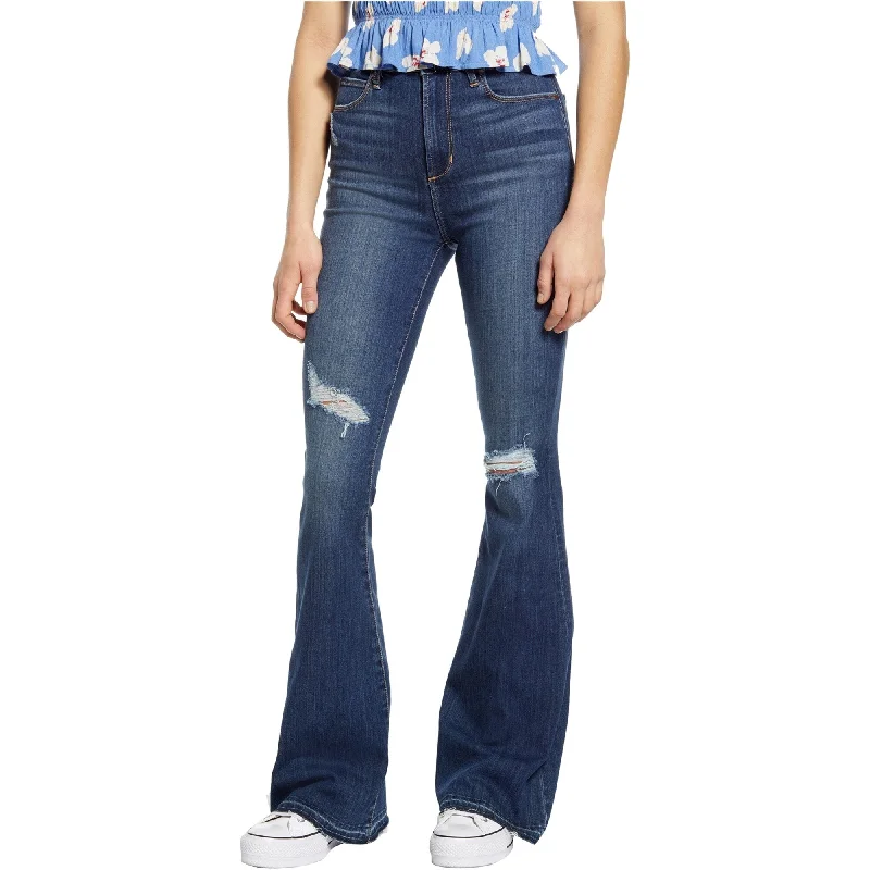 Articles of Society Womens Bridgette Flared Jeans, Blue, 26