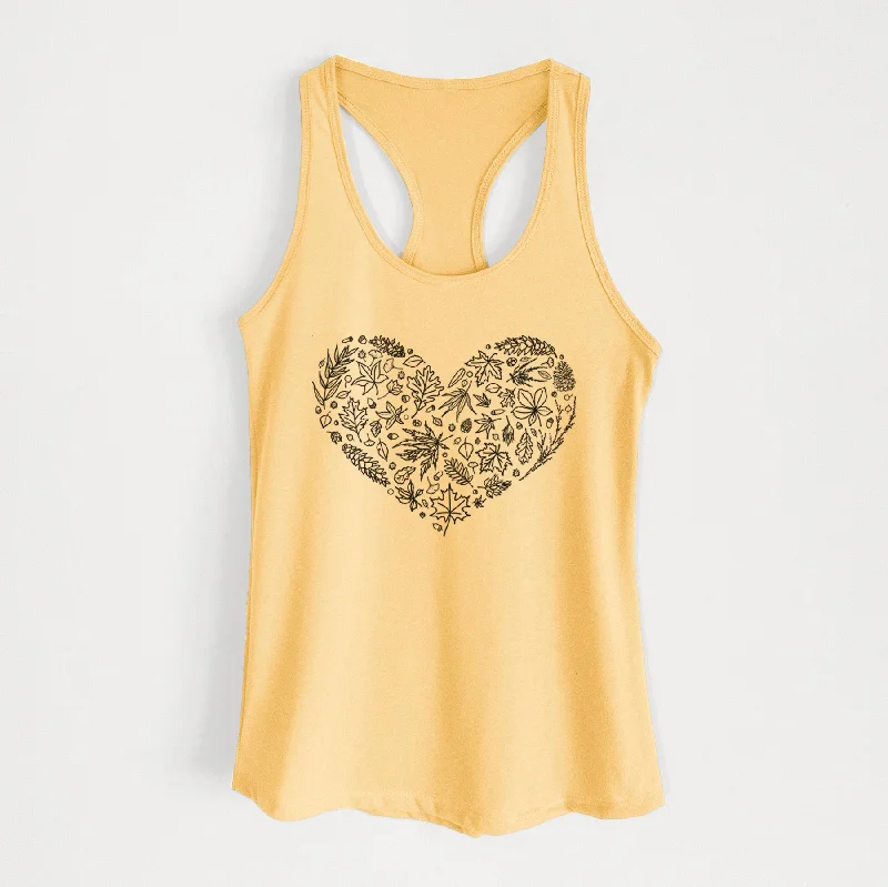 Heart Full of Autumn Leaves - Women's Racerback Tanktop