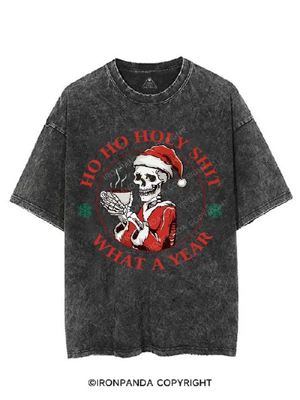 HOHOHO HOLLY SHIT WHAT A YEAR VINTAGE GYM SHIRT