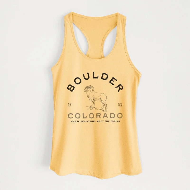 Boulder Colorado Bighorn - Women's Racerback Tanktop