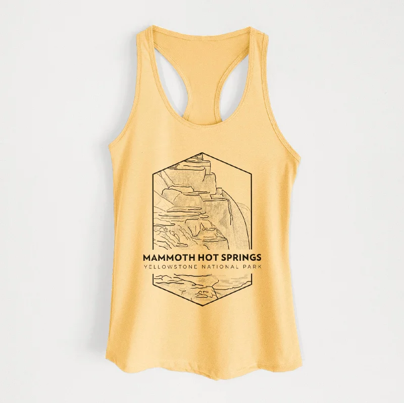 Mammoth Hot Springs - Yellowstone National Park - Women's Racerback Tanktop