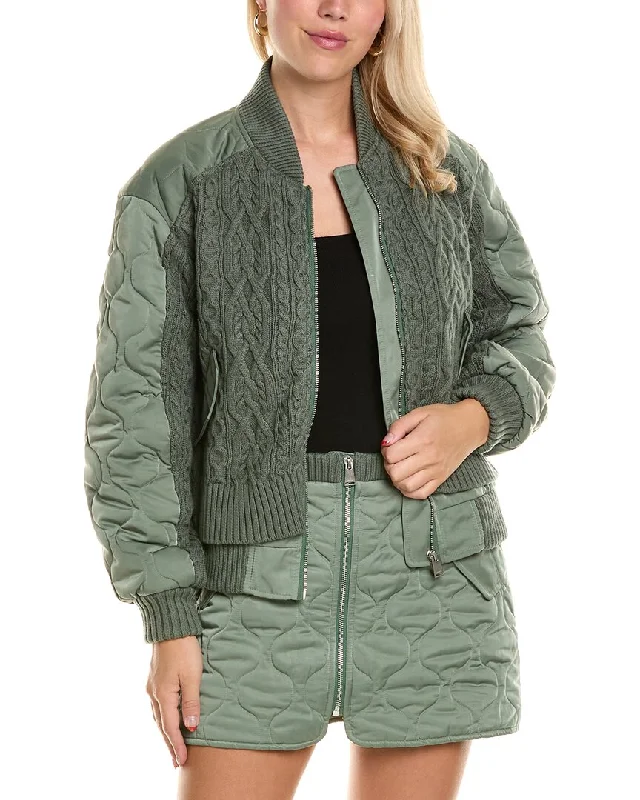 SIMKHAI Rollins Wool-Blend Bomber Jacket