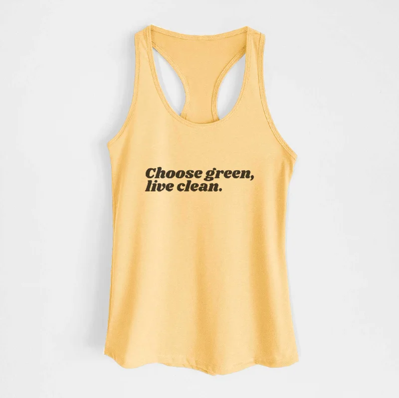 Choose Green, Live Clean - Women's Racerback Tanktop