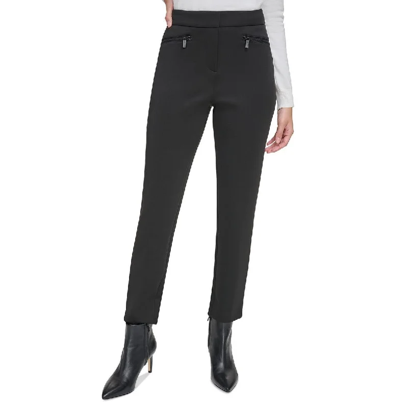 Calvin Klein Womens Straight Leg Ankle Dress Pants