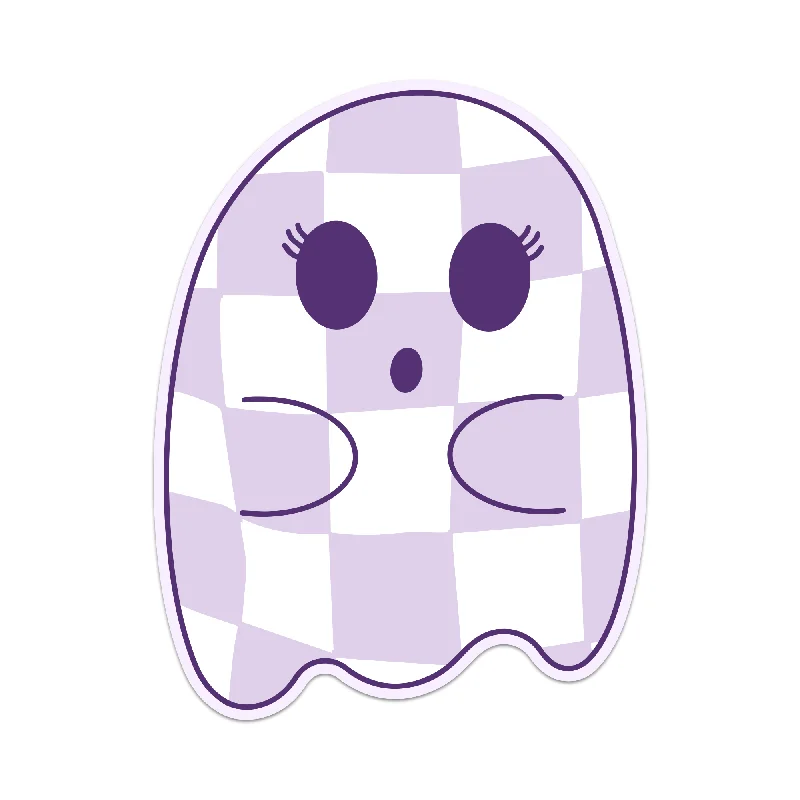 Checkered Ghost Sticker