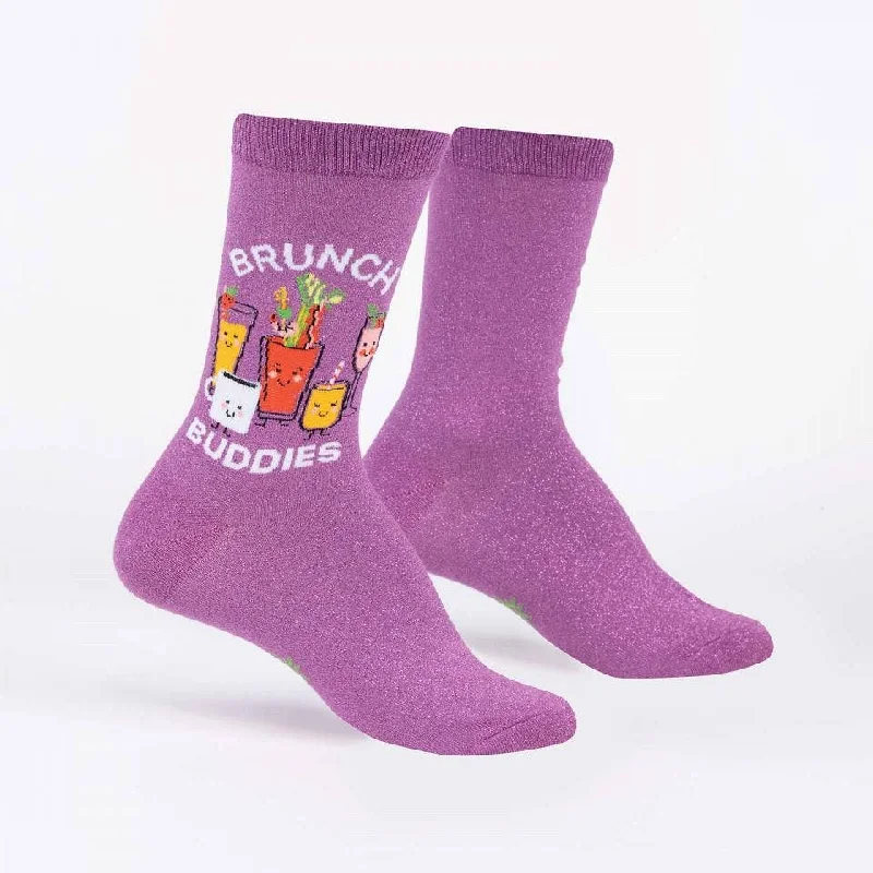 Sock it to Me/Women's Crew Sock: Brunch Buddies (Shimmer)